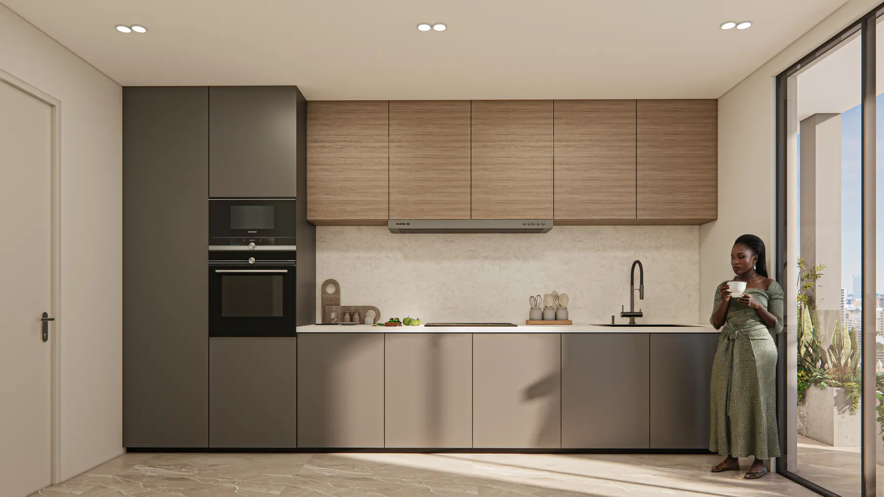 Modern fitted kitchen