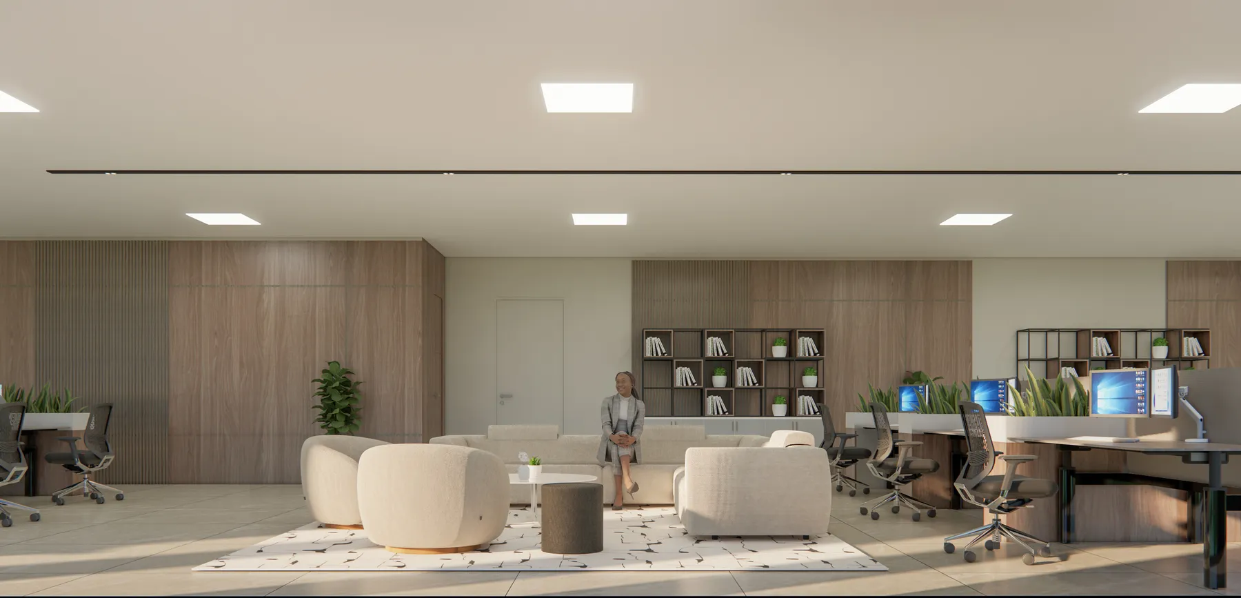 Lobby and workspace